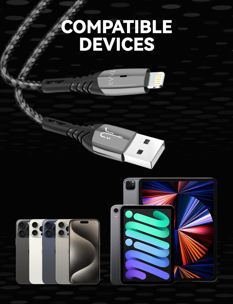 Taar USB-A to Lightning Cable (Nylon) – ConnectWithTaar