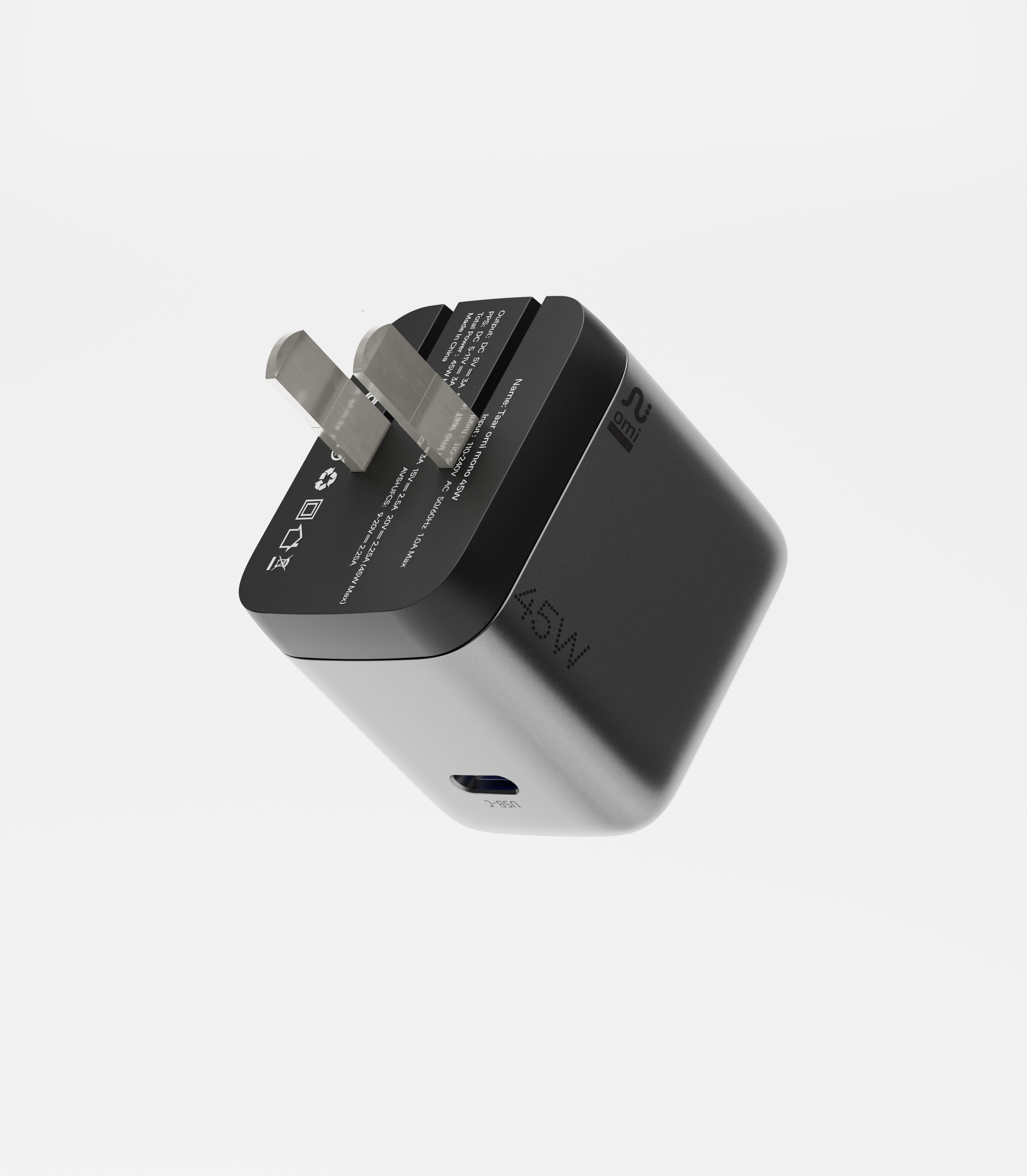 OMI Mono 45W GaN Charger (With Interactive Display)